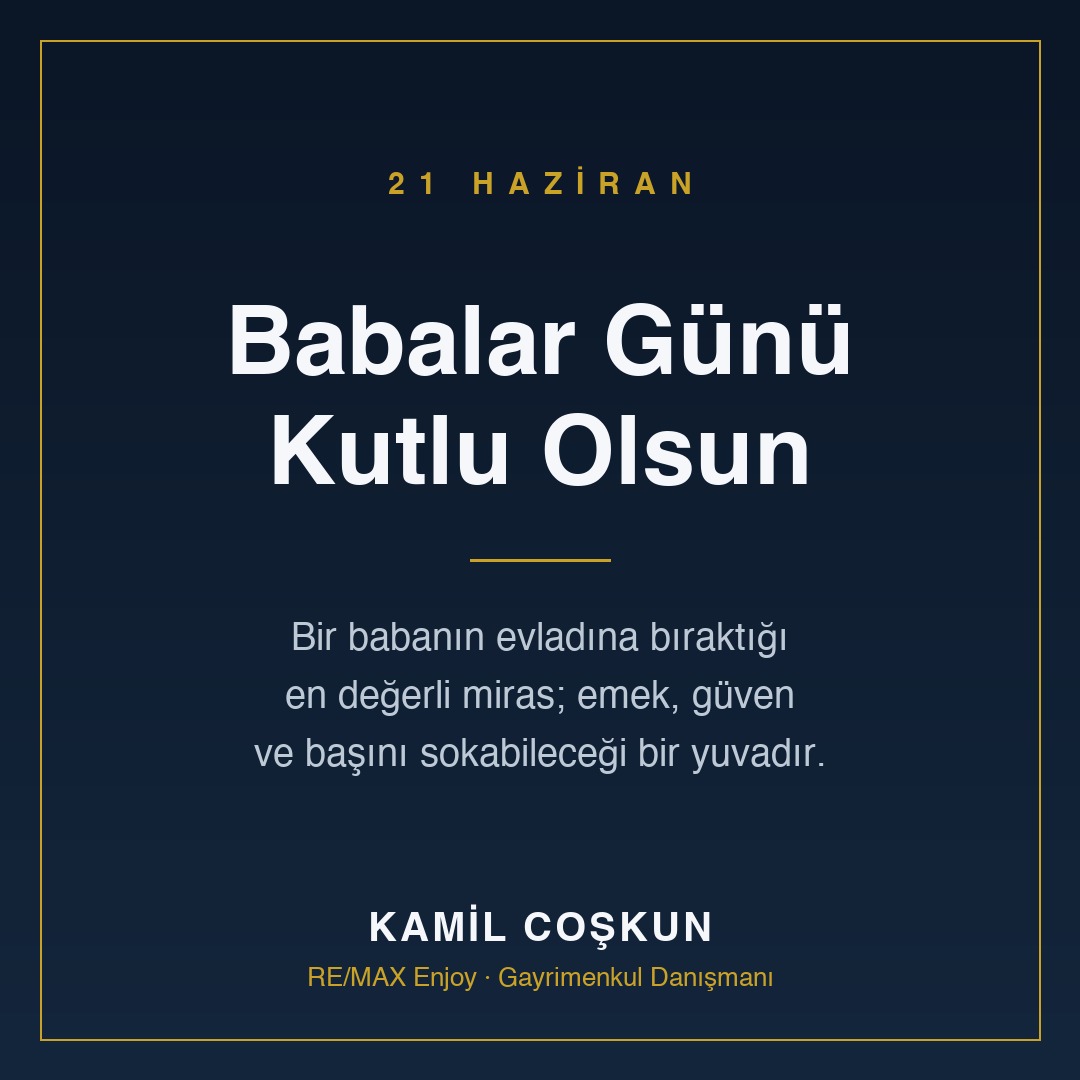 Babalar Günü mesaj kartı — Kamil Coşkun