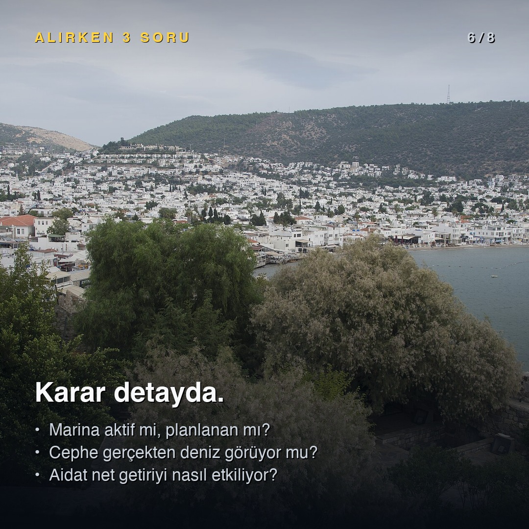 Marina yakını alırken 3 soru