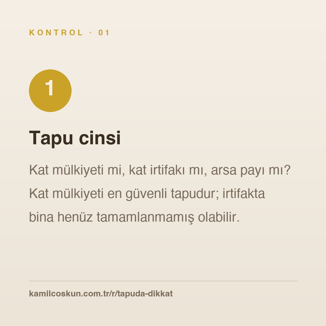 1 · Tapu cinsi