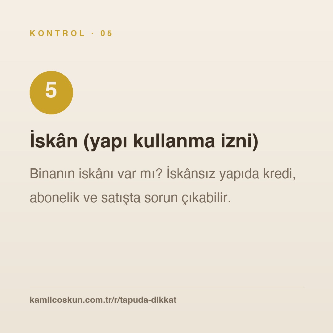 5 · İskân (yapı kullanma izni)