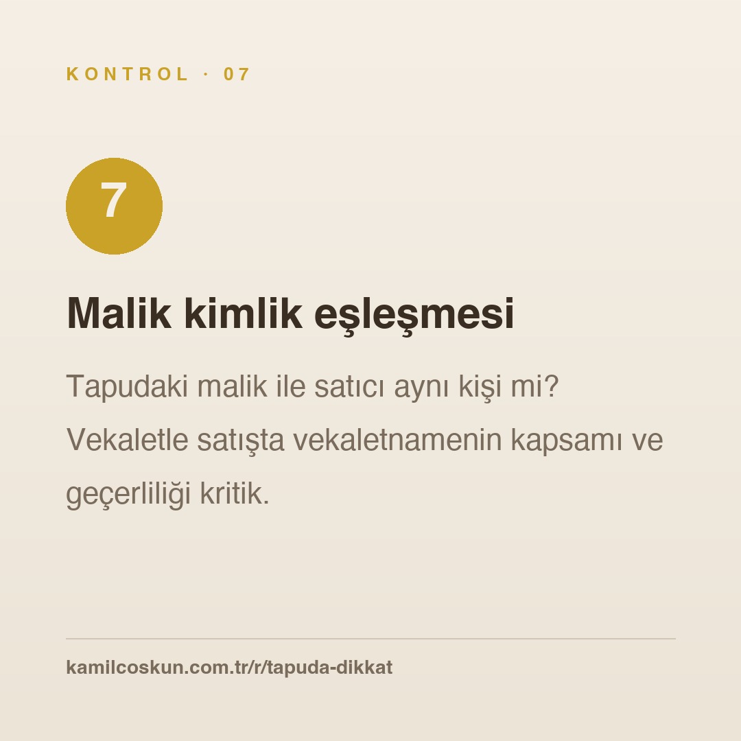 7 · Malik kimlik eşleşmesi